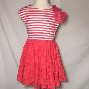 5/$25 D-SIGNED Dress Size M Red Stripes & Dots M